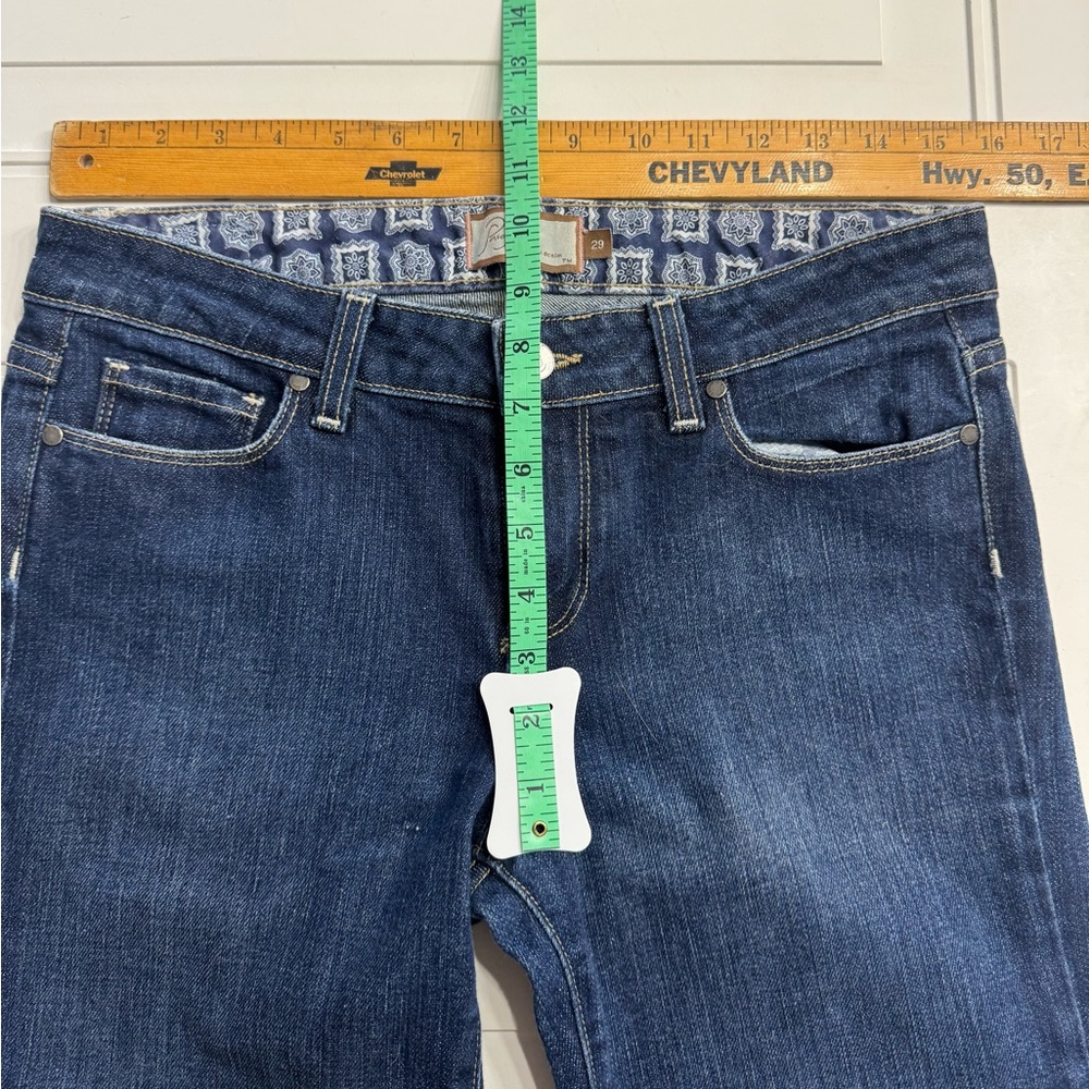 Paige Premium Denim Women’s 29 Robertson Flare Blue Denim Jeans Embroidered - Picture 4 of 7